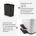 thumbnail image 3 of Naiovety Bote de basura - Innovador y liviano que ahorra espacio - Adopte la eliminación inteligente de desechos Bote de basura duradero para Suministros de limpieza para el hogar lijado, 3 of 6