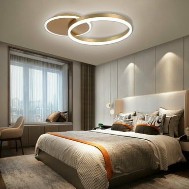 DENEST LED Dimmable Ring Pendant Lamp Flush Mount Light Living Room Ceiling Light