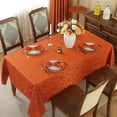 thumbnail image 6 of Tablecloth Wrinkle Free,Soft,Spillproof Fall Leaves Jacquard Table Cloth for Thanksgiving Fall Holiday Harvest Dinner,Rust, 6 of 8
