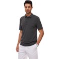 thumbnail image 6 of Weilanxin Mens Polo Shirts Short Sleeve Casual Striped Stylish Dry Fit Performance Designed Collared Golf Polo Shirts for Men Gray L, 6 of 8