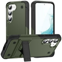 Decase Military Grade Case for Samsung Galaxy S23 FE - Heavy-Duty Drop Protection,Rugged Hard Back Hybrid Cover with Invisible Kickstand Heavy Duty Shockproof Case for Galaxy S23 FE 2023,Army Green