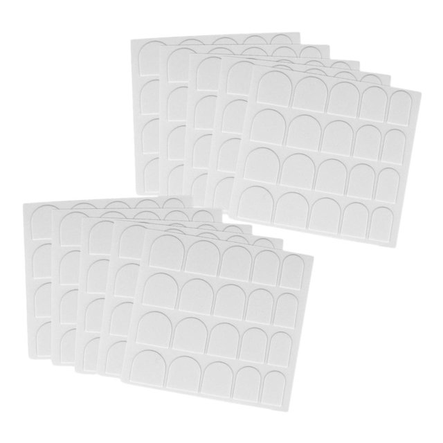 10 hojas de almohadillas adhesivas para uñas, almohadillas adhesivas de doble cara, pegatinas adhesivas para uñas Blanco Jinwen Adhesivos adhesivos de doble cara