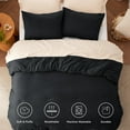 thumbnail image 3 of U by Bedsure 3 Pieces Queen Comforter Bedding Set, Black Comforter Set for All Seasons, 1 Lightweight Prewashed Comforter and 2 Pillowcases,Queen,Black, 3 of 7