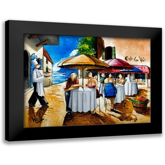 West, Ronald 14x12 Black Modern Framed Museum Art Print Titled - Cafe La Vi