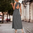 thumbnail image 4 of Honeeladyy v-neck dress plus size Fashion Women's Summer Casual V-neck Sleeveless Printed Dress, 4 of 5