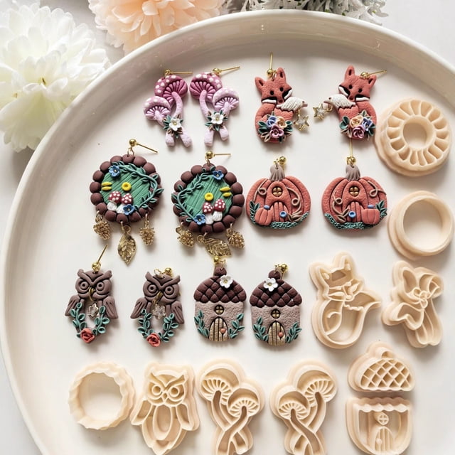 1 molde de arcilla suave de animal, pendientes DIY, herramientas hechas a mano, molde for pendientes creativo