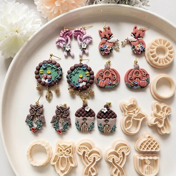 1 molde de arcilla suave de animal, pendientes DIY, herramientas hechas a mano, molde for pendientes creativo