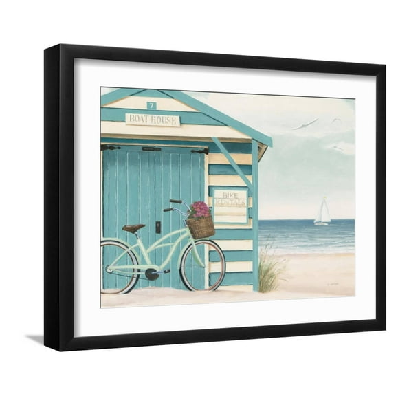 Art.com Beach Cruiser I Crop Art Print by James Wiens, Black Frame Wall Art, 21" x 17"