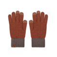 thumbnail image 4 of Ticikt Women’s Knit Gloves, Fleece‑Lined Color Block Touch‑Screen Warm Gloves for Outdoor Cold Weather,Brick Red, 4 of 4