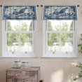 thumbnail image 2 of LALILO Kitchen Curtain Valance Viking Sailing Stormy Sea Frame Rod Pocket Window Curtain 52"x 18" Set of 2, 2 of 5