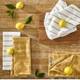 thumbnail image 2 of KitchenAid Albany Kitchen Towel 4-Pack Set, Orange Sorbet Yellow/White, 16"x26", 2 of 4