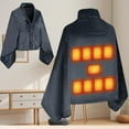 thumbnail image 2 of Sentmoon Heating Blanket Electric Blankets Men's Solid Color Flannel Heating Shawl with Thick Blanket And Warm Top for Couch, Sofa, and Living Room Warming, 2 of 5