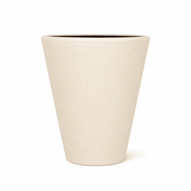 Maceta Redonda 12 x18 Moderna Interior Exterior beige 6.49 pulg Elly Decor MCA01TRR-12x18PMINA