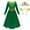 set A, variant on Kids Princess Green Dress Long Sleeve Girls Halloween Cosplay Costume