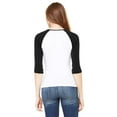 thumbnail image 2 of Women's Baby Rib 3/4 Sleeve Contrast Raglan T-Shirt, 2 of 2