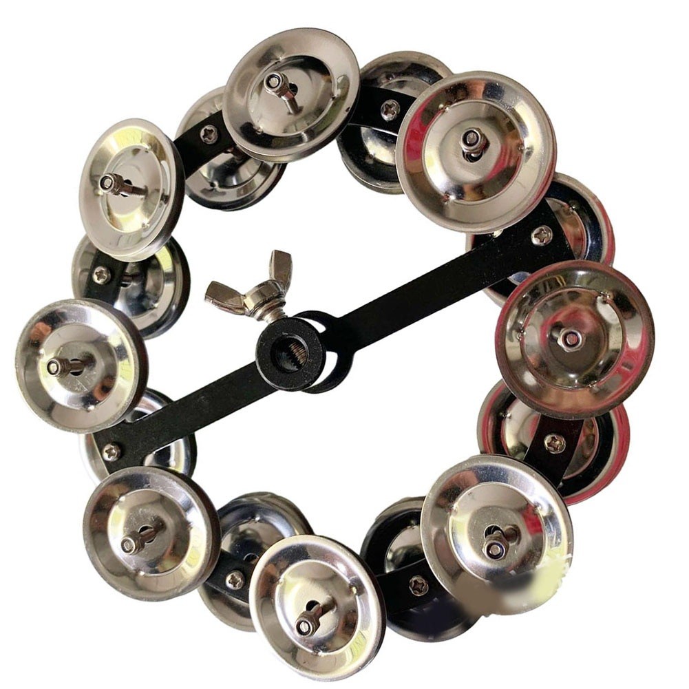 Professional Portable for Hi-hat Tambourine Drum Cymbals with Steel Bells - Perfect