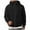 Solid Black, variant on Chiccall Men's Full Zip Hoodies Fleece Lined Drawstring Hooded Sweatshirts Casual Loose Turtleneck Coat with Pocket