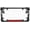 Black/Red, variant on Beach Girl Style Palm Tree Heavy Duty Metal License Plate Frame Auto License Plate Frame/Car Accessories (Black/Silver)