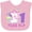 AD-Pink, variant on Inktastic 1 Year Old with Cute Unicorn Birthday Girls Baby Bib