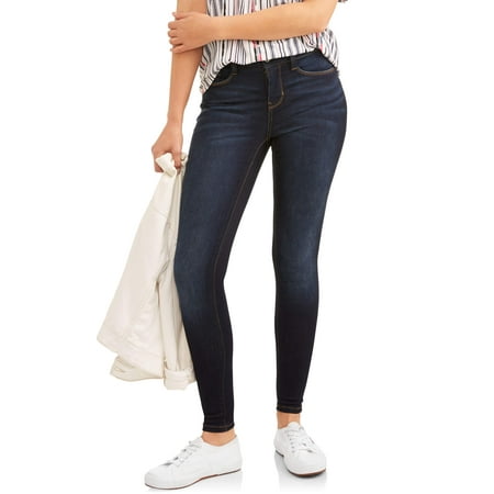 Time and Tru Women's Core Super Skinny Jean (Best Jeans For High Tops)