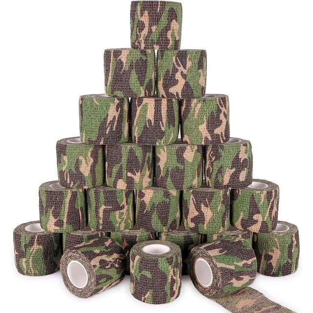 24 Pack Self Adherent Cohesive Bandage Wrap, 2” x 5 Yards Flexible Grip