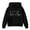 Black, variant on Heart Graphic Children'S Hoodie Girl's Fall/Winter Valentine's Day EKG Printed Padded Hooded Throwback Pocket Sweatshirt Valentine'S Day Graphic Top For Girls