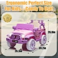 thumbnail image 2 of Okybaby 12V Kids Ride on Truck Car with Parents Remote,Electric Power Ride on Toy Car with LED Light,USB/TF Slot,Bluetooth,MP3,Ride on Truck Car for Kids Aged 3+, Pink, 2 of 6
