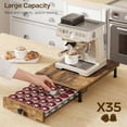 thumbnail image 4 of Coffee Pod Drawer Holder, Coffee Pod Drawer for K Cup, 35 Capacity Coffee Capsules Storage Organizer, Sliding Mesh Basket, for Home Office, Kitchen, Rustic Brown KH08BRG1, 4 of 9