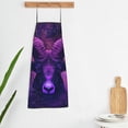 thumbnail image 3 of Uemuo Purple Starry Sky Antelope Printed Bib Apron, Adjustable , Water and Oil Resistant, Cooking Kitchen Chef Apron for Women Men, 3 of 5