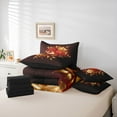 thumbnail image 6 of Feelyou Red Gold Rose Twin Bedding Sets 7-Piece, Romantic Fashion Floral Bedding Comforter Set, Romantic Anniversary Theme Reversible Sheet Sets, Super Cozy Room Decor, 6 of 8