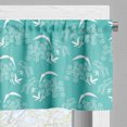 thumbnail image 3 of Ambesonne Botanical Valance Pack of 2, Bouquets Blossoms Design, 42"X12", Turquoise and White, 3 of 5