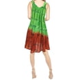 thumbnail image 4 of HAPPY BAY Women's Plus Size Swing House Wear Dresses 1X-2X Shamrock Forest_AC1053, 4 of 4