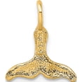 thumbnail image 4 of 14K Yellow Gold Polished Mini Whale Tail Charm (15 X 13) Made In United States k7952, 4 of 5