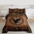 thumbnail image 2 of Homewish Teens Rustic Hunting Full Size Comforter Sets, Jungle Wildlife Eagle Bedding Comforter Set, Vintage Lodge Cabin Reversible Bedding Sets, Lightweight Room Decor, 3-Piece, 2 of 8