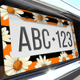 thumbnail image 6 of 1 Pcs Daisies License Plate Frame, License Plate Cover for Car Decorative Parts, Aluminum License Plate Bracket Holder Rust-Proof Weather-Proof for US Standard Car, 6 of 9