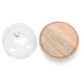 thumbnail image 6 of Classic Pedestal Natural Brown 12 x 10 Wood Base and Glass Cover Cake Stand, 6 of 6