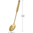 thumbnail image 2 of Buy THINGS Non-Stick Stainless Steel Slotted Cooking Spoons，Gold 14.69 inch, 2 of 6
