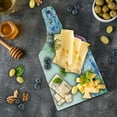 thumbnail image 5 of Watercolor Flower Cutting Board, Surreal Iris Peony Poppy Petals Paint with Moth Butterflies Wilderness, Tempered Glass Cutting and Serving Board, Wine Bottle Shape, Multicolor, by Ambesonne, 5 of 5