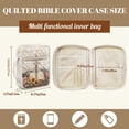 thumbnail image 5 of TSOVTHRID Dove Cross Book Flower Print Bible Bag Bible Cover Cases with Portable Handle, Quilted Carrying Book Case for Bibles Study Multi-Functional, Christian Gift, White, 5 of 7