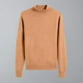 thumbnail image 7 of Women's 100% Cotton Seamless Sweater Mock Neck Long Sleeve Ribbed Knitted Pullover Tops, 7 of 7