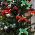 thumbnail image 2 of Christmas Ribbon Bow Decorations, Polyester Material, 7.5*5cm, Red and Green, Reusable and Versatile, 2 of 8