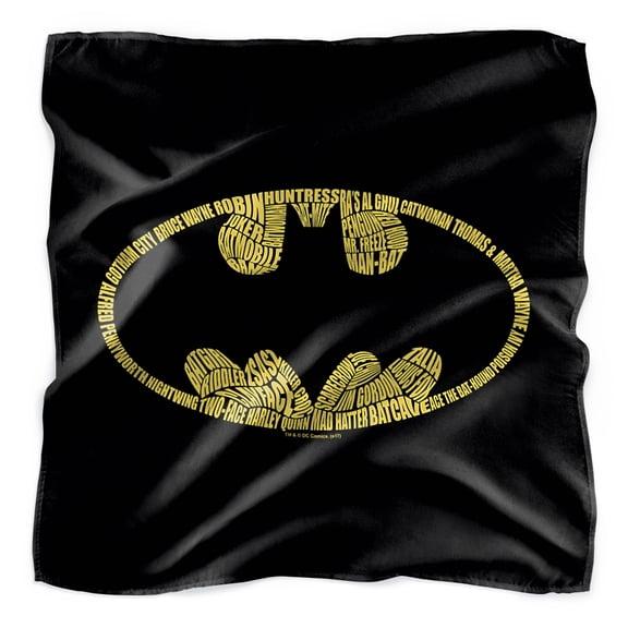 Batman Word Logo Bandana (21 in x 21 in)