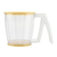 thumbnail image 1 of Colador de harina con forma de taza de mano, tamiz de malla para polvos, herramientas para hornear con tapa, 1 of 10
