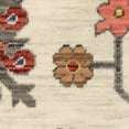 thumbnail image 6 of 2' X 3' Ivory Yellow Rust Green Grey Pink Orange Blue And Grey Oriental Power Loom Stain Resistant Area Rug With Fringe, 6 of 8