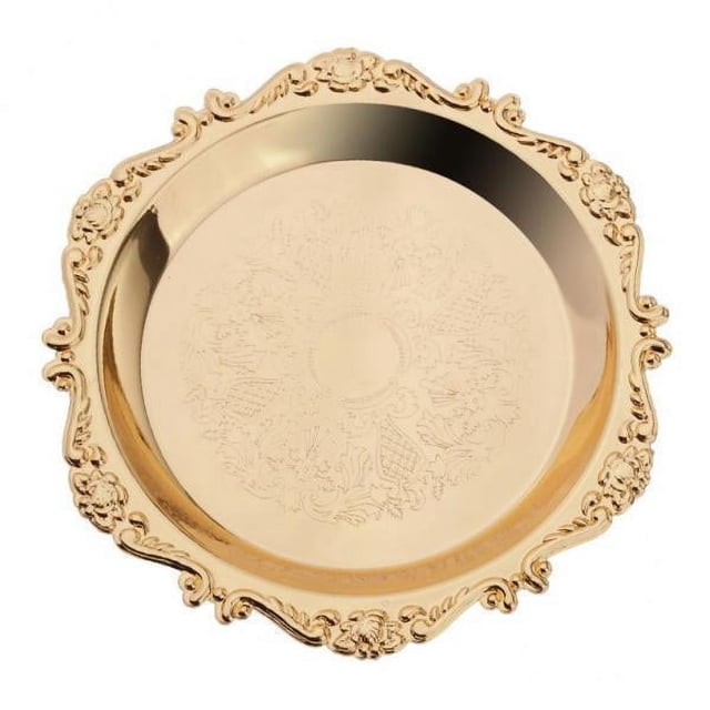 Plato De Fruta De Metal Redondo Dorado De 3x4 "/6" Plato De Pastelería Bandeja De Servicio De Postre De Té 10cm Sunnimix Plato de pastelería de fruta de oro