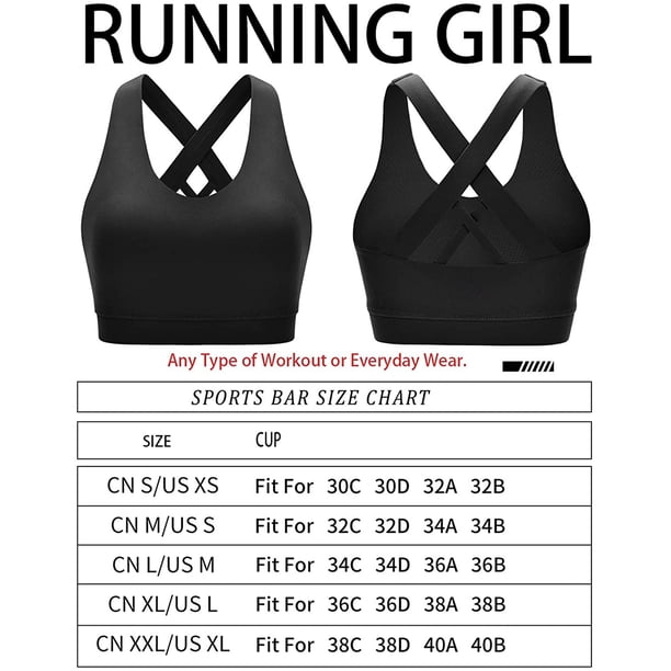 HAWEE Sports Bra for Women, Criss-Cross Back Padded Strappy Sports