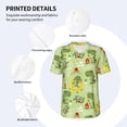 thumbnail image 3 of Lsque Cute Dinosaurs Cartoon Pattern Mens Polo Golf Shirts Funny Graphics Shorts Sleeve Button Shirts Baseball T-shirt-3X-Large, 3 of 7