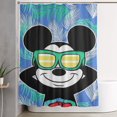 thumbnail image 1 of Cortina de ducha de Mickey Mouse con dibujos animados, cortinas de ducha para baño con 12 ganchos, impermeable, lavable, poliéster, juego de decoración para el baño, 60 x 72 pulgadas, hierro, 1 of 8