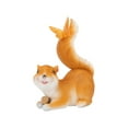 thumbnail image 3 of Garden Squirrel Statues with Butterfly Solar Light Handpainted for Lawn Gift Prone squirrel, 3 of 8