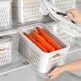 thumbnail image 5 of Double Layer Storage Case with Lid Food Grade Drain Basket Storage Box for Kitchen & Dining Gadgets, 5 of 5
